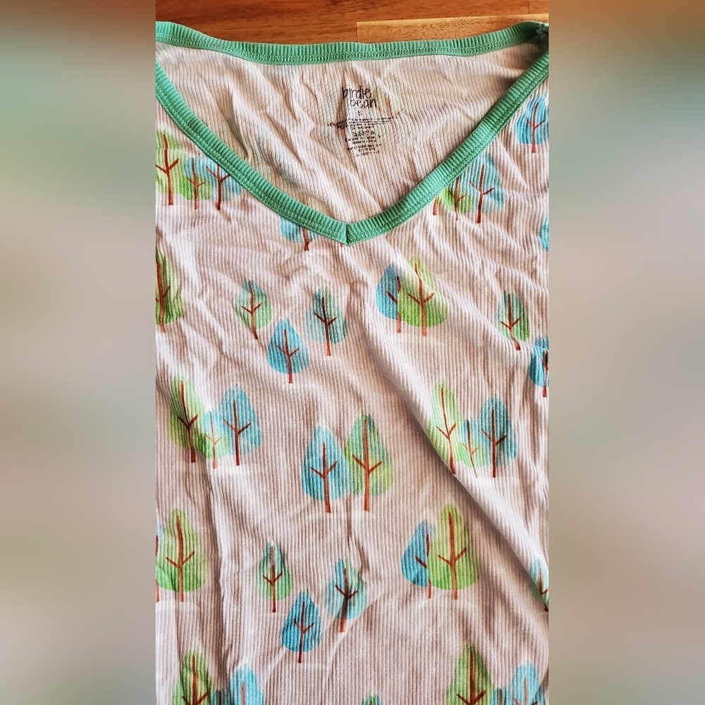 Birdie Bean Women's Ribbed Bamboo Pajama Set Size Small - Picture 3 of 5